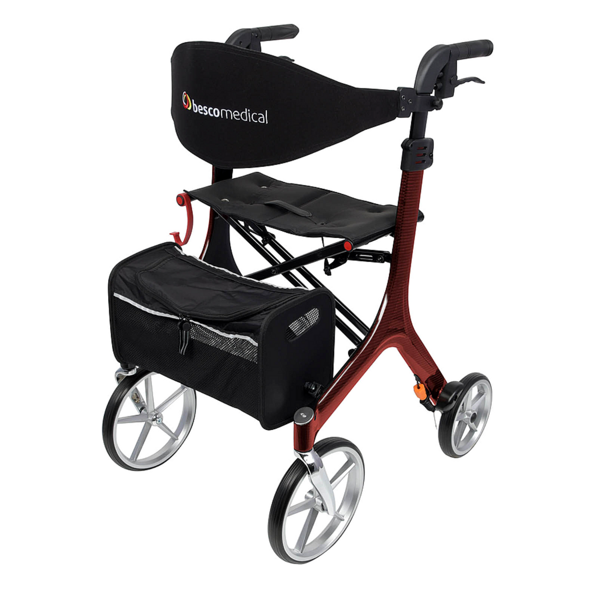 Rollator MYCARBON Besco Medical, rot/blau