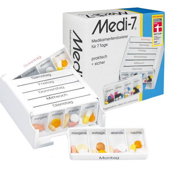 Medi7 - Doseur de médicaments blanc