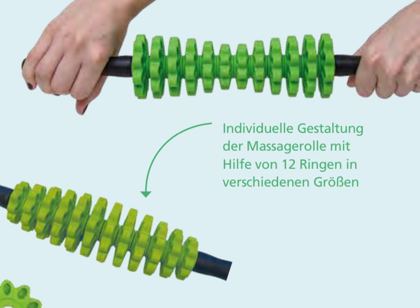 Massage roller with handle