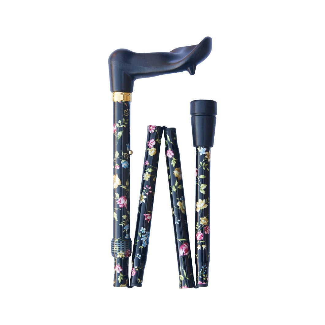 Canne pliante Fischer Classic Canes Black Flower